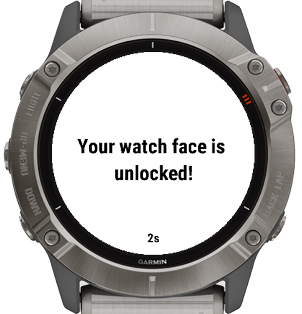 Watch face unlocked